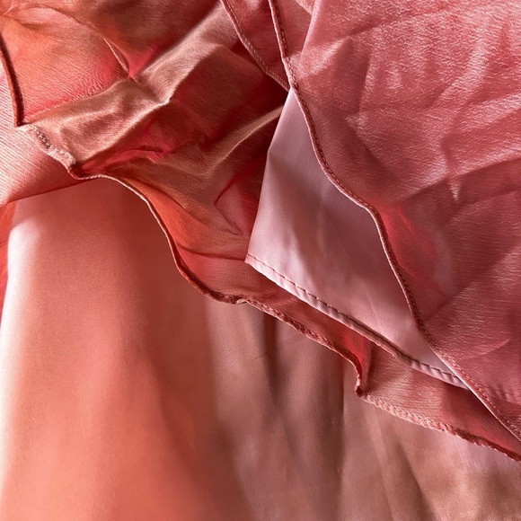 Cachet salmon Strapless Ruched Tiered Cocktail Dress - Picture 7 of 9